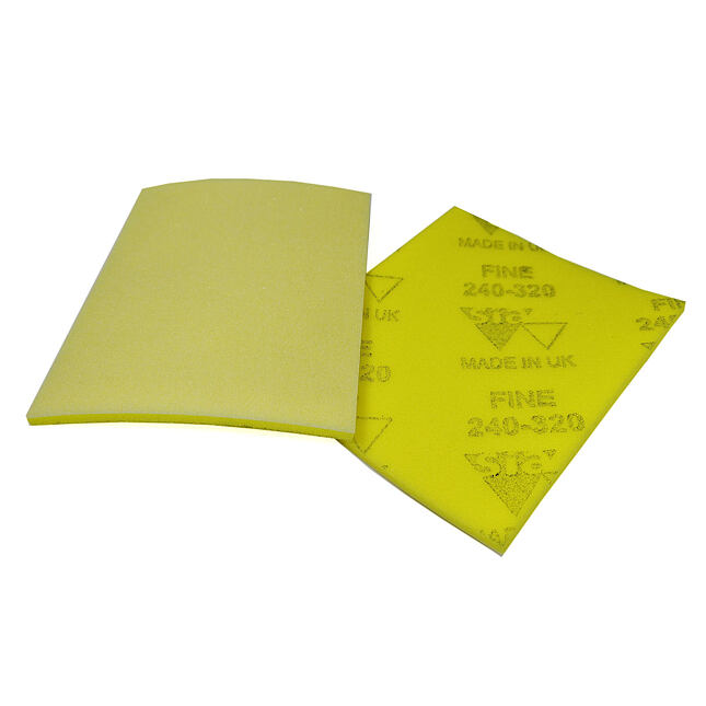 Gąbka ścierna SIA Fine K240-320 żółta - 140x115x5mm