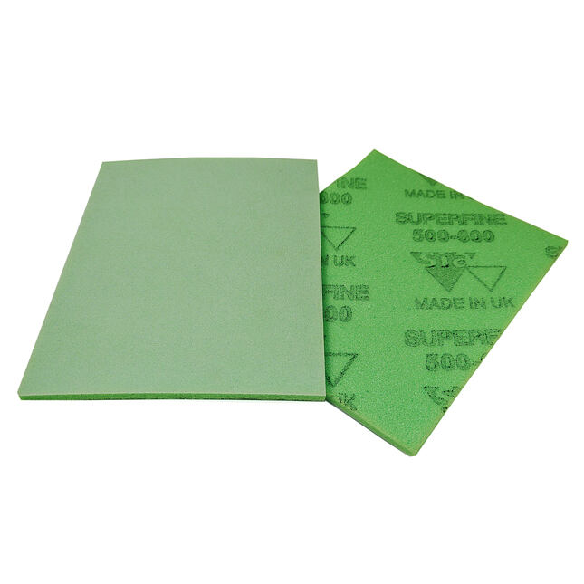 Gąbka ścierna SIA SuperFine K500-600 zielona - 140x115x5mm