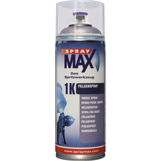 SprayMAX /Niesamowita jakość/ 1K farba do tarcz srebrny 400ml Spray