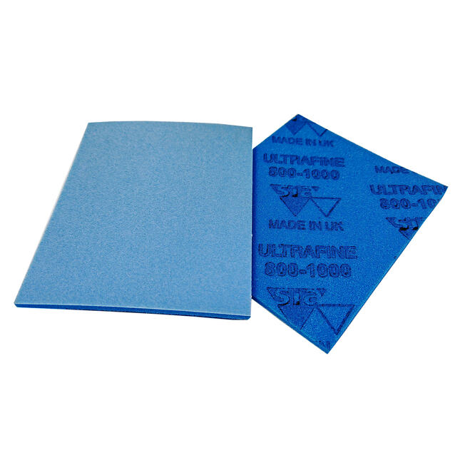 Gąbka ścierna SIA UltraFine K800-1000 niebieska - 140x115x5mm