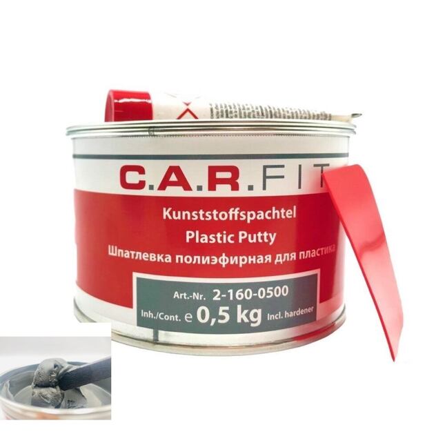 C.A.R.FIT Plastic Szpachla na tworzywa czarna 500g